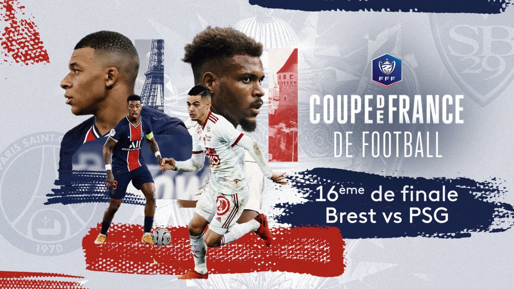 16e de finale de coupe de france brest vs psg en streaming replay france 2 france tv