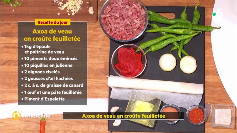 Replay La Quotidienne La Quotidienne Coup D Food Axoa De Veau